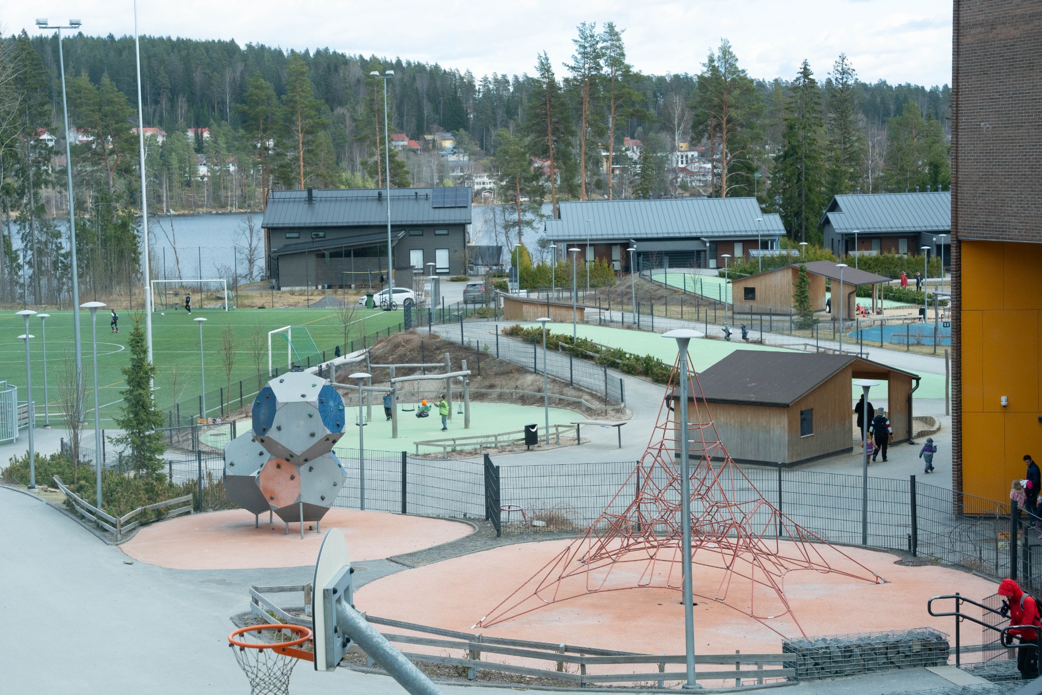 A Finnish school outdoor area